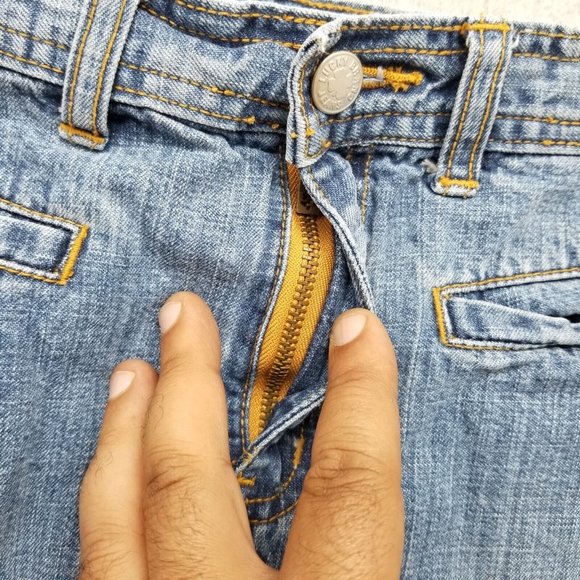 Vintage Lucky Brand Jeans Skirt Womens 12 Blue Pockets 25x16‎ - Picture 4 of 13